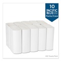 Paper Towels and Napkins | Georgia Pacific Professional 20887 10.2 in. x 10.8 in. 1-Ply Pacific Blue Ultra Folded Paper Towels - White (2200/Carton) image number 2