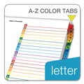 Binders | Cardinal 60218 11 x 8.5 OneStep Printable Table of Contents and A to Z Dividers - White/Assorted Tabs (26/Set) image number 2