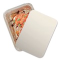  | Handi-Foil 2060L 7 in. x 5 in. Laminated Aluminum Board Lid - Silver/White (500/Carton) image number 4