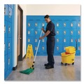 Mops | Rubbermaid Commercial FGH24600GY00 1 in. x 60 in. Fiberglass Gripper Mop Handle - Gray/Yellow image number 6