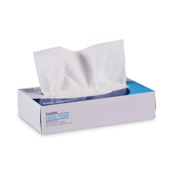 Boardwalk BWK6500B 2-Ply Office Packs Flat Box Facial Tissue - White (100 Sheets/Box, 30 Boxes/Carton)