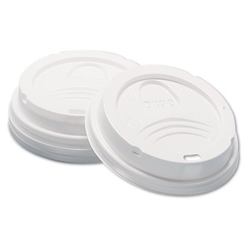 Dixie D9538 8 oz. Dome Hot Drink Lids - White (1000/Carton)