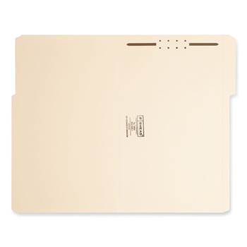 Smead 19534 0.75 in. Expansion 1/3-Cut Top Tab Fastener Folders, 1 Fastener - Legal Size/Manila Exterior (50/Box)
