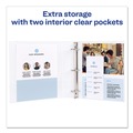 Binders | Avery 17022 3 Slant Rings 1.5 in. Capacity 11 in. x 8.5 in. Durable View Binder with DuraHinge - White image number 6