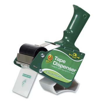 TAPES AND ADHESIVES | Duck 1064012 3 in. Core Extra-Wide Packaging Tape Dispenser For Rolls Up to 3 in. x 54.6 yards - Green