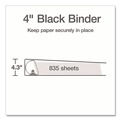 Binders | Cardinal 26341 11 in. x 8.5 in. 4 in. Capacity 3 Rings XtraLife ClearVue Non-Stick Slant-D Ring Binder - Black image number 2