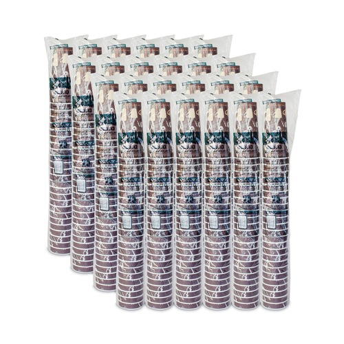 Cups and Lids | Dart DWTG24ST Thermoguard 24 oz. Insulated Paper Hot Cups - Steam Print (600/Carton) image number 0