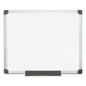 MasterVision MA0307170 24 in. x 36 in. Value Lacquered Steel Magnetic Dry Erase Board - White Surface, Satin Aluminum Frame