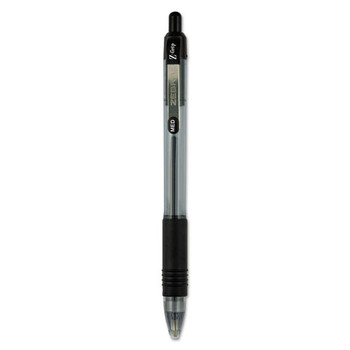 Zebra 22148 Z-Grip Medium 1 millimeter Retractable Ballpoint Pen - Black Ink/Clear/Black Barrel (48/Pack)