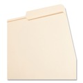 File Folders | Smead 10386 0.75 in. Expansion 2/5-Cut Tab Reinforced Guide Height File Folders - Letter Size/Manila (100/Box) image number 1