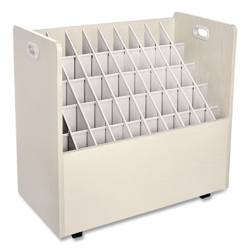 Office Filing Cabinets & Shelves | Safco 3083 30.25 in. x 15.75 in. x 29.25 in. 50 Compartments Laminate Mobile Roll Files - Putty image number 0