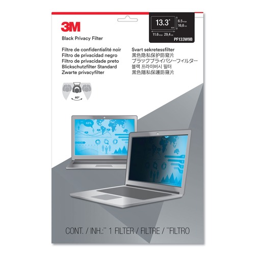 3M | 3M PF133W9B 16:9 Frameless Blackout Privacy Filter for 13.3 in. Widescreen Laptops image number 0
