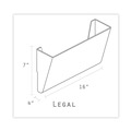 File Folders | Storex 70207U06C 16 in. x 4 in. x 7 in. Wall File - Legal Size/Clear image number 3