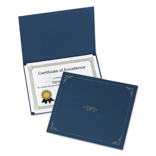 Frames | Oxford 29900235BGD 11.25 in. x 8.75 in. Certificate Holder - Dark Blue (5/Pack) image number 0
