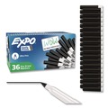 Washable Markers | EXPO 2003894A Low-Odor Extra-Fine Tip Dry Erase Marker Office Value Pack - Black (36/Pack) image number 0