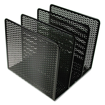 Artistic ART20009 Urban Collection 8 in. x 8 in. x 7.25 in. 3 Sections Letter Size Files Punched Metal File Sorter - Black