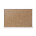 Bulletin Boards | Mead 85360 Economy 24 x 18 Cork Board with Aluminum Frame - Tan Surface/Silver Aluminum Frame image number 0