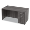 Office Desks & Workstations | Alera ALEVA216030GY 59.13 in. x 29.5 in. x 29.63 in. Valencia Series Straight Front Desk Shell - Gray image number 5