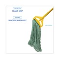  | Boardwalk BWK502GNNB Premium Standard Cotton/Rayon Fiber Mop Head - Medium, Green (12/Carton) image number 5