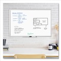 White Boards | U Brands 031U00-01 35 x 23 Melamine Dry Erase Board - White Surface/Silver Frame image number 2