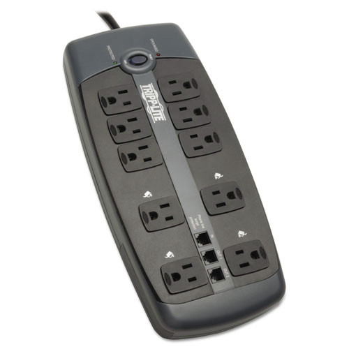 Surge Protectors | Tripp Lite TLP1008TEL 10 AC Outlets 8 ft. Cord 2395 J Protect It! Surge Protector - Black image number 0
