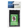 Label & Badge Holders | SICURIX BAU55120 Sicurix 3 in. x 4 3/4 in. Vertical ID Neck Pouch - Black image number 2