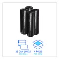 Trash Bags | Boardwalk H8046HKKR01 40 in. x 46 in. 45 gal. 0.6 mil Low-Density Waste Can Liners - Black (100/Carton) image number 2