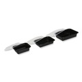Food Trays, Containers, and Lids | GEN FCPP-BC-16RECT 7.48 in. x 5.03 in. x 2.04 in. 16 oz. Plastic Microwavable Food Container with Lid - Rectangular Black/Clear (150/Carton) image number 3