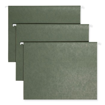 Smead 64036 1/3-Cut Tabs Letter Size TUFF Hanging Folders with Easy Slide Tab - Standard Green (20/Box)