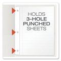 Back to School Sale | Oxford 57704 11 in. x 8.5 in. 0.5 in. Capacity Twin-Pocket Folders with 3 Fasteners - White (25/Box) image number 2