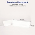 Just Launched | Avery 05305 8.5 in. x 2.5 in. Medium Embossed Tent Cards - White (2 Cards/Sheet, 50 Sheets/Box) image number 3