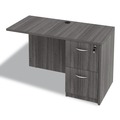 Office Filing Cabinets & Shelves | Alera ALEVA542822GY 15.63 in. x 20.5 in. x 28.5 in. Valencia Series Full Pedestal File Left or Right 2 Legal/Letter-Size File Drawers - Gray image number 4
