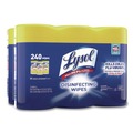 Hand Wipes | LYSOL Brand 19200-84251 7 in. x 7.25 in. 1-Ply Disinfecting Wipes - Lemon and Lime Blossom/White (2/Carton) image number 0