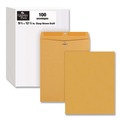Envelopes & Mailers | Quality Park QUA37893 9.5 in. x 12.5 in. No. 93 28 lbs. Bond Weight Kraft Square Flap Clasp/Gummed Closure Clasp Envelope - Brown Kraft (100/Box) image number 1