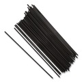 Cutlery | AmerCareRoyal S1525BK7 7.5 in. Plastic Sip Straws - Black (10000/Carton) image number 2