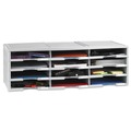 Desktop Organizers | Storex 61601U01C 12 Compartments 10.63 in. x 13.3 in. x 31.4 in. Literature Organizer - Gray image number 0
