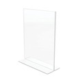 Office Presentation Supplies | Deflecto 69201 Classic Image 8.5 in. x 11 in. Insert Double-Sided Sign Holder - Clear image number 1