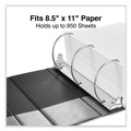 Binders | Universal UNV20714 11 in. x 8.5 in. 5 in. Capacity 3 Rings Deluxe Non-View D-Ring Binder with Label Holder - Black image number 4