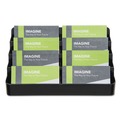 Desktop Organizers | Deflecto 90804 7.88 x 3.88 x 3.38 Plastic 8-Tier Recycled Business Card Holder - Black image number 5