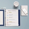 Binders | Avery 15766 3 Rings 0.5 in. Capacity Flexi-View 11 in. x 8.5 in. Binder with Round Rings - Navy Blue image number 8