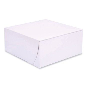 SCT 1561 9 in. x 9 in. x 4 in. Paper Standard Bakery Boxes - White (200/Carton)