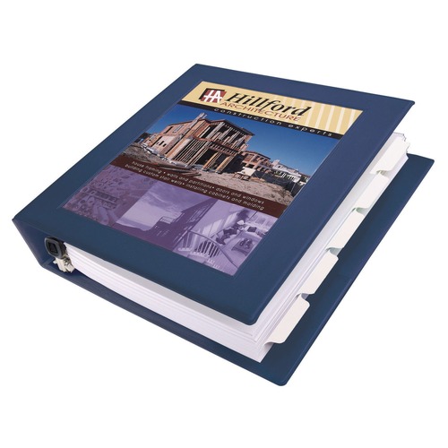 Binders | Avery 68059 11 in. x 8.5 in. 1.5 in. Capacity 3 Rings Framed View Heavy-Duty Binders - Navy Blue image number 0