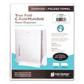Paper Towels and Napkins | San Jamar T1905XC 11.63 in. x 5 in. x 14.5 in. True Fold C-Fold/Multifold Paper Towel Dispenser - Chrome image number 3