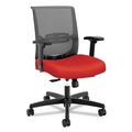 Office Chairs | HON HONCMY1ACU67 Supports Up to 275 lbs. Convergence Mid-Back Task Chair with Synchro-Tilt and Seat Glide - Red Seat, Black Back/Base image number 0