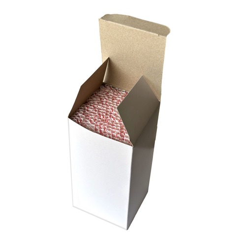 Cutlery | Boardwalk BWKJSTUW775RW 7.75 in. Polypropylene Jumbo Straws - Red/White Striped (12500/Carton) image number 0