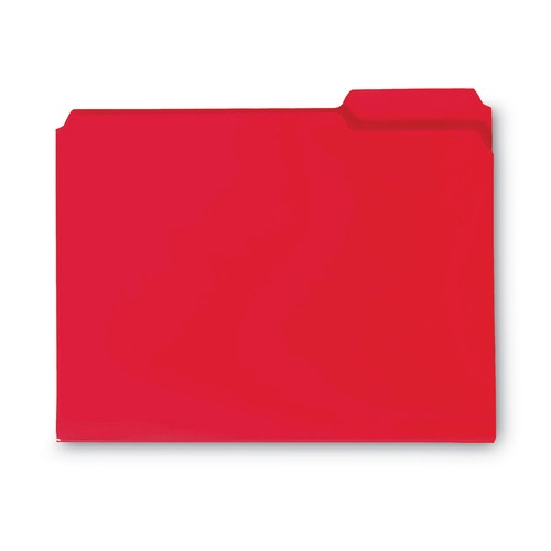 File Folders | Smead 10501 0.75 in. Expansion Top Tab Poly Colored File Folders - Red/Letter Size (24/Box) image number 0