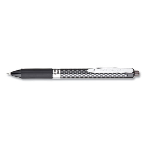 Pens | Pentel K497-A 0.7 mm Oh Medium Retractable Gel Pen - Black Ink/Black Barrel (1-Dozen) image number 0
