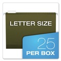 File Folders | Pendaflex 04152 1/5 Reinforced Hanging File Folders with Printable 1/5-Cut Tab Inserts - Letter Size/Standard Green (25/Box) image number 4