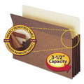 File Folders | Smead 74380 3.5 in. Expansion Legal Size TUFF Pocket Drop-Front File Pockets with Fully Lined Gussets - Redrope (10/Box) image number 1