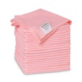 Cleaning Cloths | Boardwalk 2164040 16 in. x 16 in. Microfiber Cleaning Cloths - Pink (24/Pack) image number 0